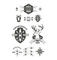 outdoor activities badges vector image