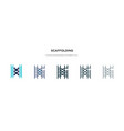 scaffolding icon in different style two colored vector image