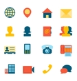 contact icons flat vector image vector image