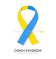 Down syndrome awareness ribbon Royalty Free Vector Image