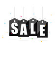 sale sign on black tags vector image vector image