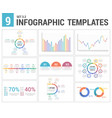 9 infographic templates vector image