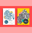 abstract twisted fluide shape poster design vector image vector image