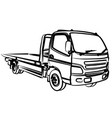 sketch large tow truck vector image