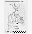 abstract low poly template poster with poligonal vector image