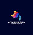bird colorful design template vector image