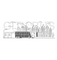 bus public transport line urban vehicle vector image vector image