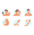 hair removal methods of epilation with wax strips vector image