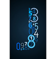letter j font from numbers vector image vector image
