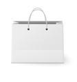 white shopping paper bag isolated on vector image vector image