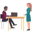 meeting to discuss starting project business plan vector image
