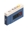 retro cassette player composition vector image vector image