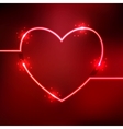 abstract background with heart shape neon lines vector image