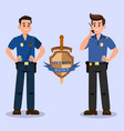 security service guardians cartoon characters vector image