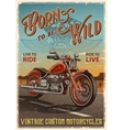 vintage motorcycle poster vector image vector image