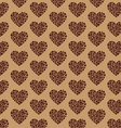 coffee pattern heart vector image vector image