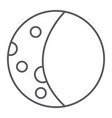 full moon thin line icon weather and night lunar vector image
