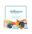 kitchen utensils flat icon vector image vector image