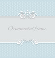 paper lace frame with seamless borders over vector image vector image