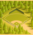 baseball isometric composition vector image