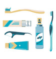 dental and oral hygiene products variety vector image vector image
