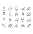 nail polish salon icon set vector image
