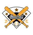 vintage emblem for baseball vector image vector image