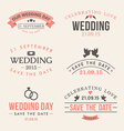 wedding set of label badges stamp and design vector image