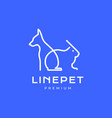 animal pets rabbit hare with dog geometric modern vector image vector image