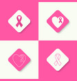 breast cancer awareness ribbon vector image