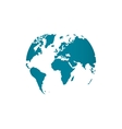 blue world map globe isolated vector image