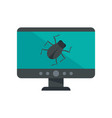 computer bug icon flat isolated vector image