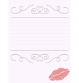 romantic stationery vector image vector image