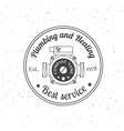 vintage plumbing heating services logo labels vector image