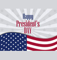 happy presidents day festive banner with american vector image