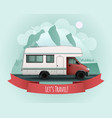 recreational vehicle poster vector image vector image