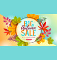 autumn big sale typography poster with vector image