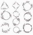 big collection frames from flourishes vector image
