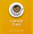 coffee time concept design background vector image vector image