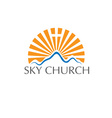 sky church concept vector image