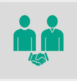 two man making deal icon vector image
