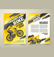 abstract poster of motocross competitions vector image