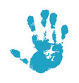 hand paint print isolated white background blue vector image