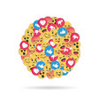 modern emoji design on white background vector image vector image