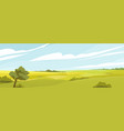 fields panorama flat vector image