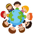happy children around the world vector image