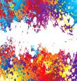 ink splat rainbow background vector image vector image