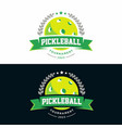 pickleball logo design vector image vector image