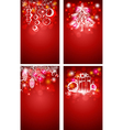 red christmas vertical backgrounds vector image