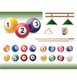 set of billiard accessories vector image